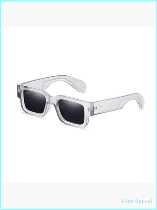 Square Frame Sunglasses Chunky Rectangle Sun Shades UV400 Protection